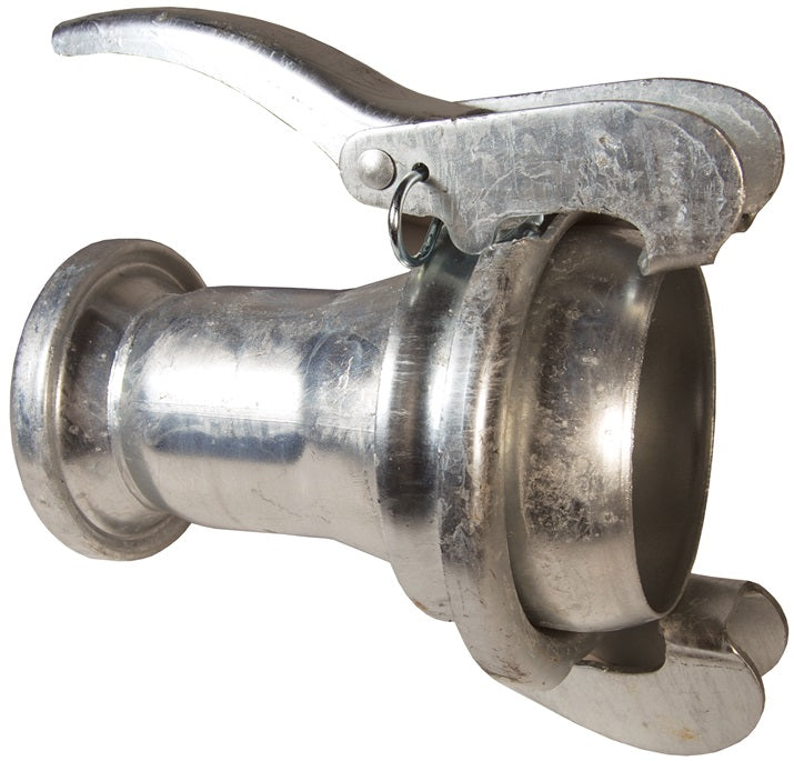 FMI31968 by Dixon Valve | Type B (Bauer Style) Quick Connect Fitting | Increaser | 6" Female Size x 8" Male Size | Galvanized Steel