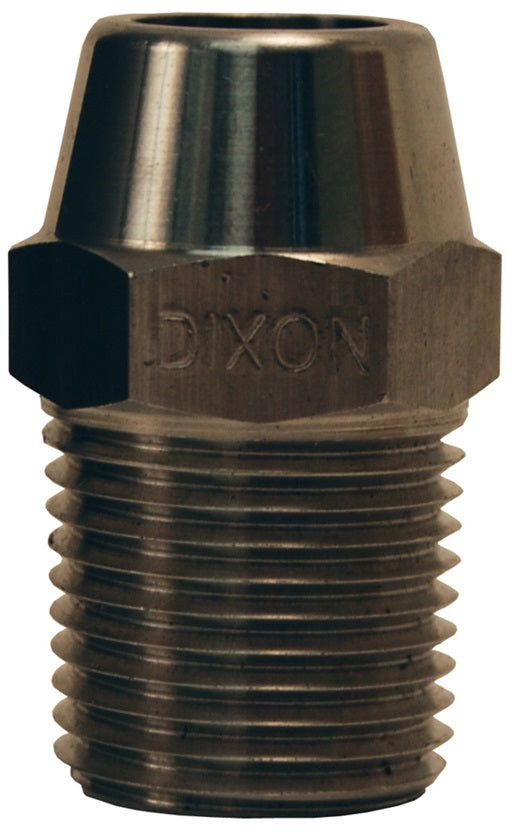 FMR1000 by Dixon Valve | Hex Nipple for Welding to Metal Hose | 1" Male NPT | Global 316 Stainless Steel