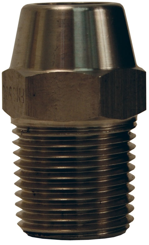 FMS1250 by Dixon Valve | Hex Nipple for Welding to Metal Hose | 1-1/4" Male NPT | 304 Stainless Steel