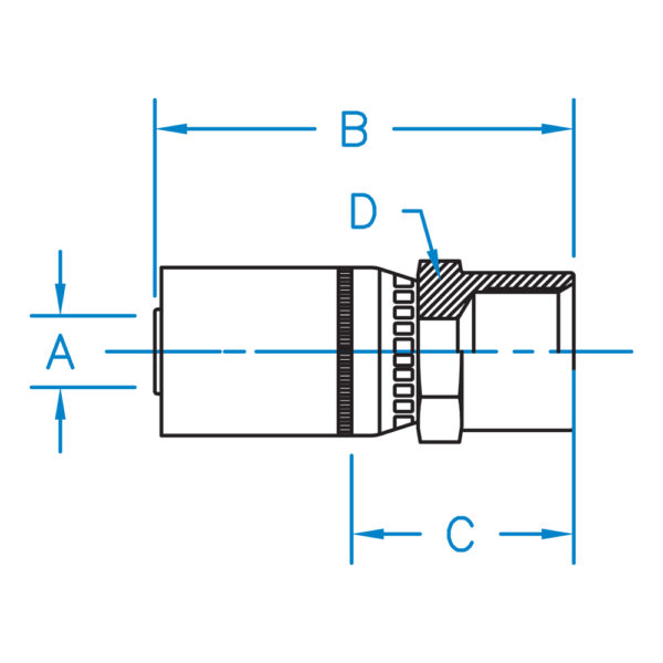 FP-12-08 by Kurt Hydraulics | Jump Size | Female NPSM | for 3/4" Hose ID