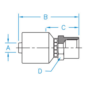 FP-06-04-W by Kurt Hydraulics | Jump Size | Female NPSM | Rigid | for 3/8" Hose ID