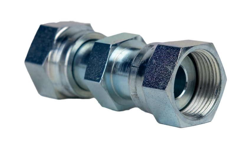 FS65101212 by Midland | Hydraulic Adapter | Flat Face O-Ring Union | 3/4" Female O-Ring Face Seal x 3/4" Female O-Ring Face Seal | Steel