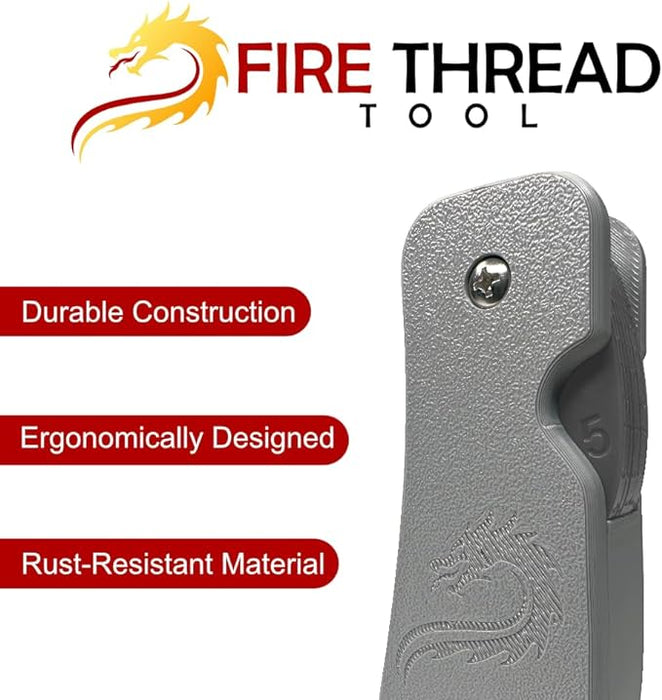 Fire Thread Identification Kit | Includes: Fire Hydrant Fitting Thread Gauge Tool, Calipers, Fitting Identification Cards, Vinyl Bag for identifying NH/NST, STORZ Connection, NPT Taper, NPSH Straight, Cam and Groove