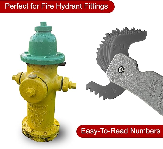 Fire Thread Identification Kit | Includes: Fire Hydrant Fitting Thread Gauge Tool, Calipers, Fitting Identification Cards, Vinyl Bag for identifying NH/NST, STORZ Connection, NPT Taper, NPSH Straight, Cam and Groove