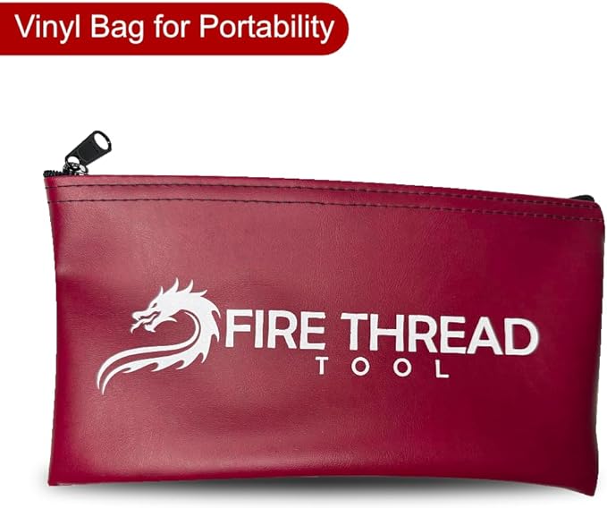 Fire Thread Identification Kit | Includes: Fire Hydrant Fitting Thread Gauge Tool, Calipers, Fitting Identification Cards, Vinyl Bag for identifying NH/NST, STORZ Connection, NPT Taper, NPSH Straight, Cam and Groove