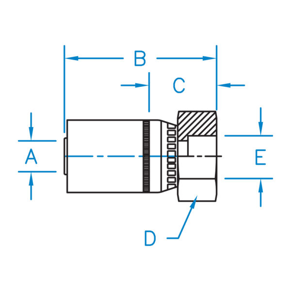 FW-06-06 by Kurt Hydraulics | Female Weld Fitting for 3/8" Hose ID