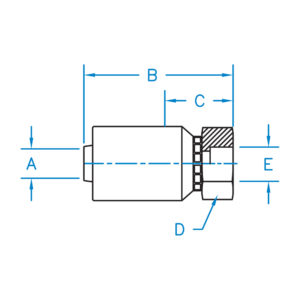 FW-08-08-W by Kurt Hydraulics | Female Weld Fitting | Rigid | for 1/2" Hose ID