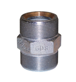 GDS-050-B by Midland | Ground Joint Coupling | High Pressure Double Spud | 1/2" | Straight | Iron