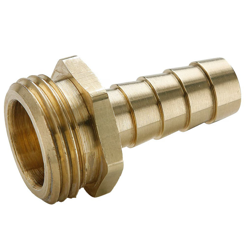 55GH-12-12 by Parker | Garden Hose Fittings | 3/4" Hose Barb x 3/4" Male Hose Thread | 1-1/16" Hex | 1.88" Length | Straight | Brass | Pack of 10