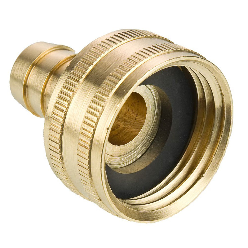 90GH-12-8 by Parker | Garden Hose Fittings | 3/4" Female Swivel Hose Thread x 1/2" Hose Barb | 1.21" Length | Straight | Brass | Pack of 10