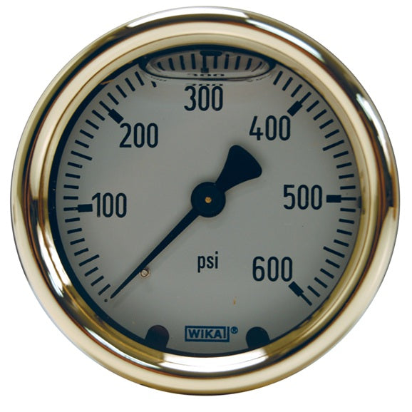 GLBRC15 by Dixon Valve | Liquid Filled Gauge | Center Back Mount | 2-1/2" Face | 1/4" Center Back Mount | 0-15 PSI Range | Brass