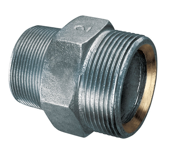 GMS-150 Alfagomma by Kuriyama | GMS Series | Ground Joint Male Spud with Copper Seal | 1-1/2" Male NPT x 1-1/2" Male NPS | Plated Ductile Iron