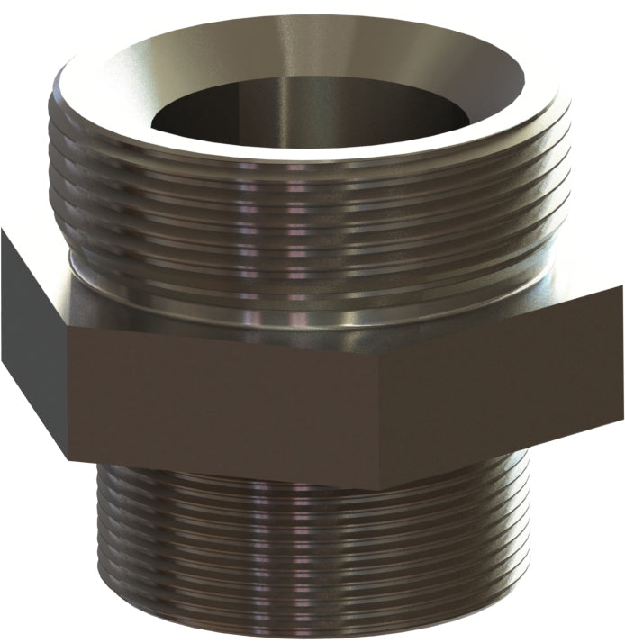 GMS-12 by Campbell Fittings | Ground Joint Coupling | Male Spud | 3" Male NPT Thread x Wing Nut Thread | Straight | Ductile Iron