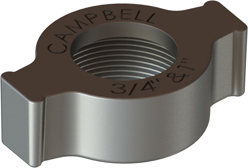 HN-3 by Campbell Fittings | Wing Nut | 3/4" & 1" Male NPT Thread x Wing Nut Thread | Ductile Iron