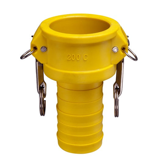GRC200 by Kuriyama | GRC Series | Part C | Cam & Groove Fitting | 2" Coupler x 2" Hose Barb | Nylon