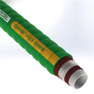 GUH20C1G-1.5-200 by Texcel | GAMMA™-FLEX UHMW Series | Ultra-High Molecular Weight Polyethylene Chemical Hose | 1-1/2" Hose ID | 200 PSI | 29 in/Hg Vacuum Rated | Green