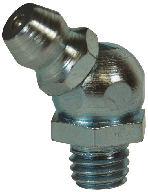 GWHZ045 by Dixon Valve | Grease Whip Zerk Fitting | 45° Elbow | 1/8 Male NPT x Zerk End | Zinc Plated Steel
