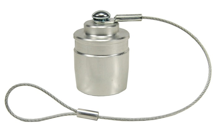 H3DC-A by Dixon Valve | Hydraulic Quick Disconnect Coupling | H-Series | ISO-B Interchange Plug Rigid Dust Cap | Fits 3/8" Body Size | Aluminum with Steel Cable