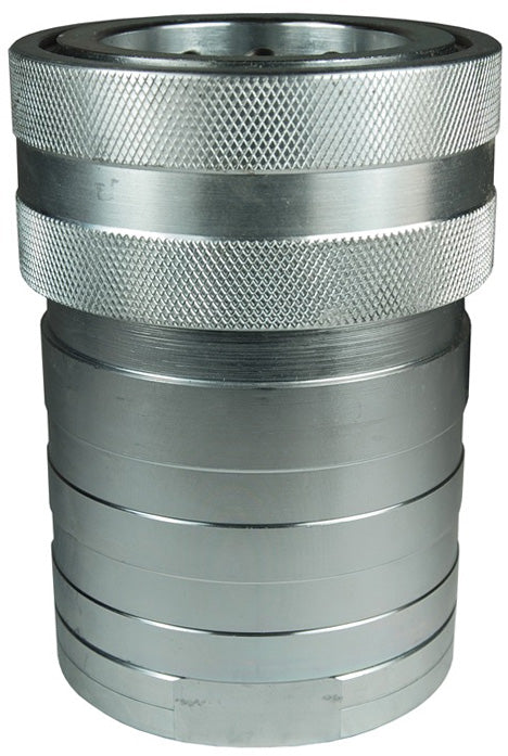 20HF20 by Dixon Valve | Hydraulic Quick Disconnect Coupling | H-Series | 2-1/2" Female NPTF x 2-1/2" ISO-B High Volume Interchange | Socket | Nitrile Seal | Steel
