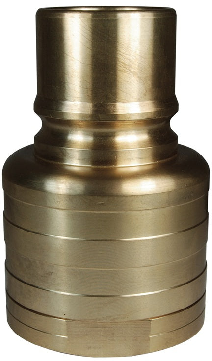 H12F10-B by Dixon Valve | Hydraulic Quick Disconnect Coupling | H-Series | 1-1/4" Female NPTF x 1-1/2" ISO-B High Volume Interchange | Plug | Brass
