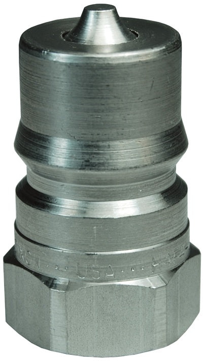 H6F6-S by Dixon Valve | Hydraulic Quick Disconnect Coupling | H-Series | 3/4" Female NPTF x 3/4" ISO-B Interchange | Plug | 303 Stainless Steel