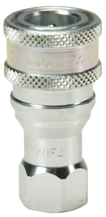 6HF6 by Dixon Valve | Hydraulic Quick Disconnect Coupling | H-Series | 3/4" Female NPTF x 3/4" ISO-B Interchange | Socket | Nitrile Seal | Steel