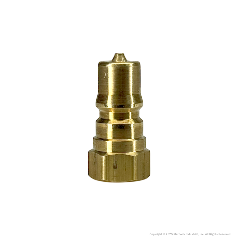 H2F2-B by Dixon Valve | Hydraulic Quick Disconnect Coupling | H-Series | 1/4" Female NPTF x 1/4" ISO-B Interchange | Plug | Brass