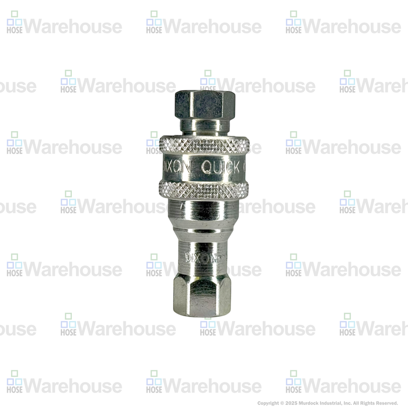H2F2 by Dixon Valve | Hydraulic Quick Disconnect Coupling | H-Series | 1/4" Female NPTF x 1/4" ISO-B Interchange | Plug | Steel