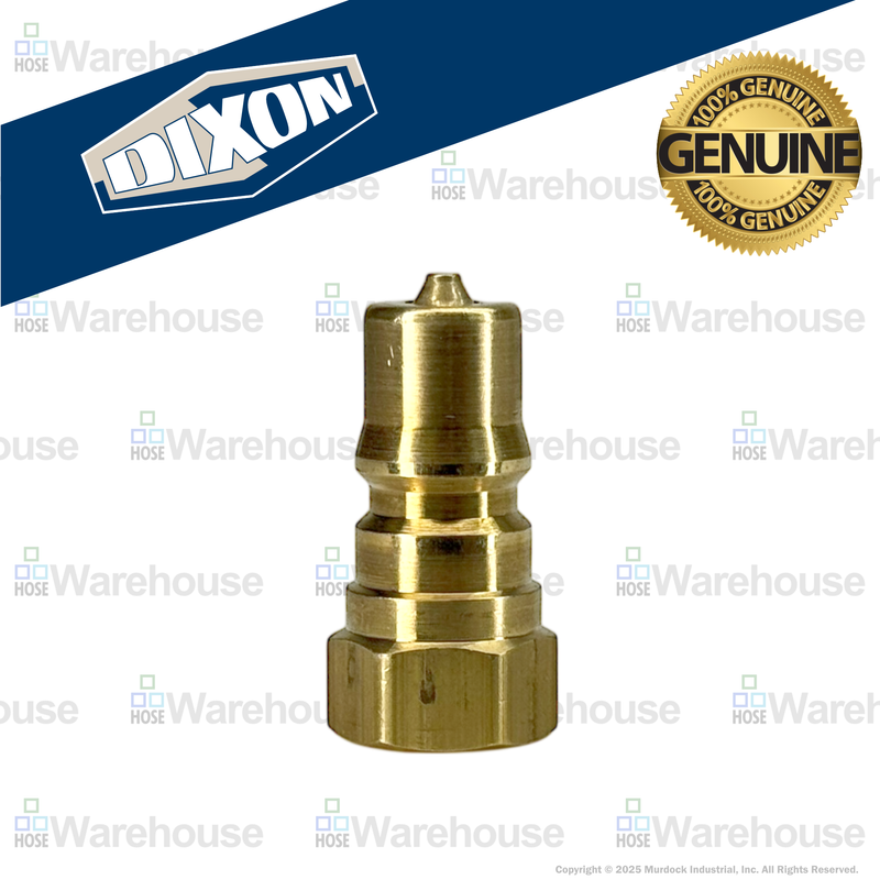 H3F3-B by Dixon Valve | Hydraulic Quick Disconnect Coupling | H-Series | 3/8" Female NPTF x 3/8" ISO-B Interchange | Plug | Brass