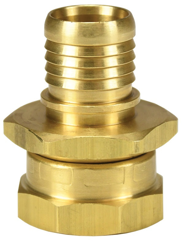 H5221CS by Dixon Valve | Holedall® Crimp Fuel Oil Female Coupling | 1-1/4" Female NPSH x 1-1/4" Hose ID | Brass