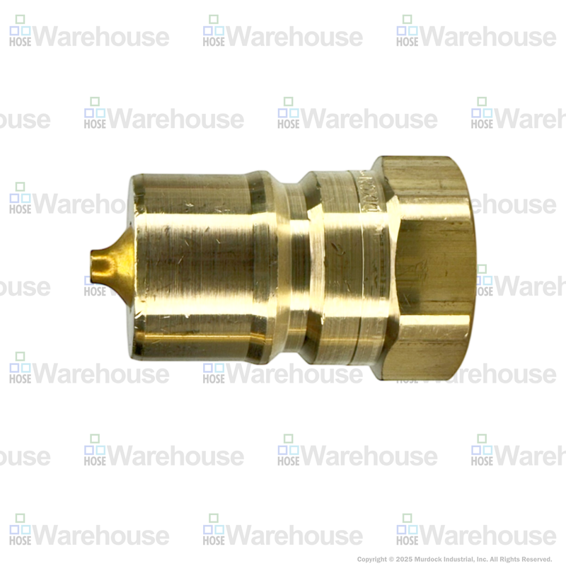 H8F8-B by Dixon Valve | Hydraulic Quick Disconnect Coupling | H-Series | 1" Female NPTF x 1" ISO-B Interchange | Plug | Brass