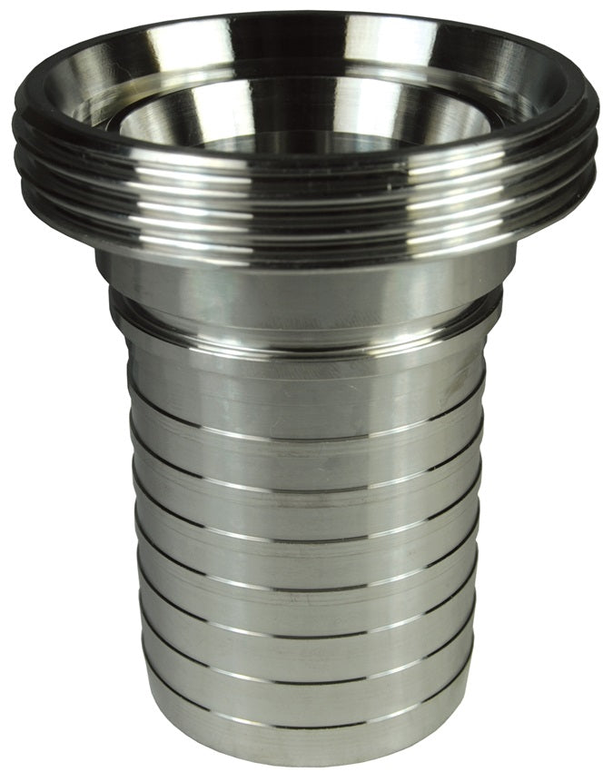 HA0237 by Dixon Valve | Holedall® DIN External Crimp Fitting | Male Stem | 65 DIN | 2-1/2" Size | 316 Stainless Steel