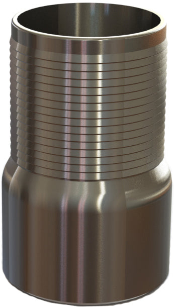 HASS-24 BV by Campbell Fittings | Beveled Combination Nipple | 6" Beveled End x 6" Hose Barb | 316 Stainless Steel