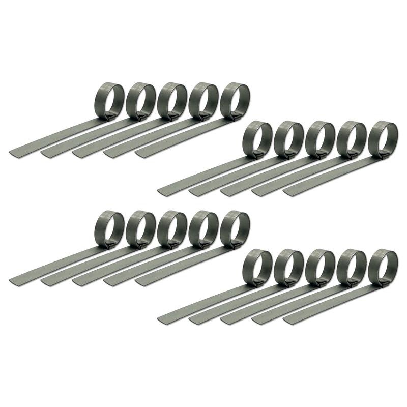 HBCP3 by Strapbinder | Center Punch Clamp | 13/16" ID | 3/8" Width | .027" Thickness | Galvanized Carbon Steel | Box of 100