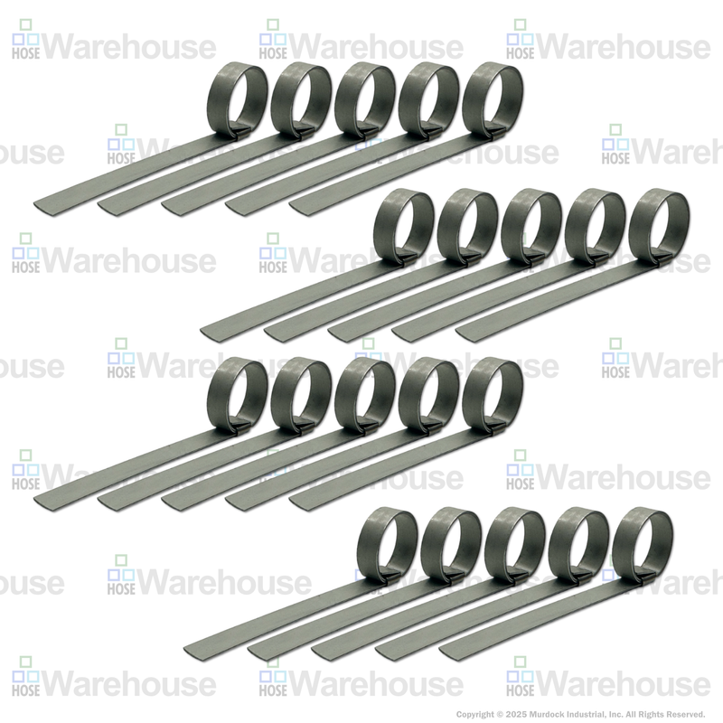 HBCP3 by Strapbinder | Center Punch Clamp | 13/16" ID | 3/8" Width | .027" Thickness | Galvanized Carbon Steel | Box of 100