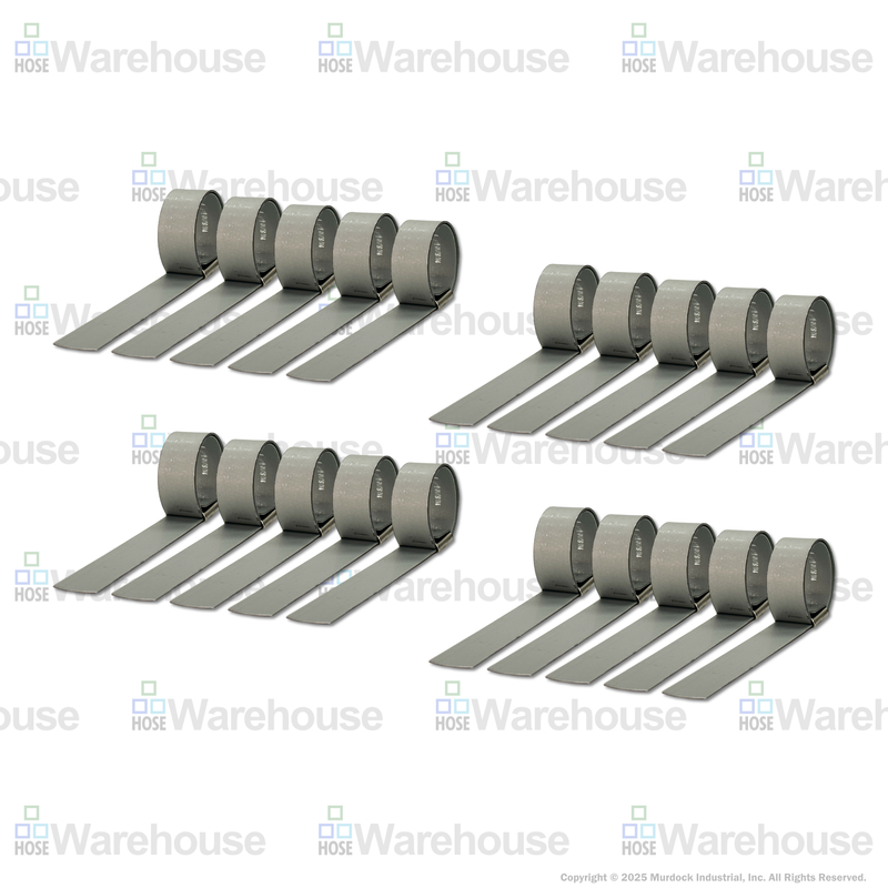 HBCP5 by Strapbinder | Center Punch Clamp | 1-1/4" ID | 5/8" Width | .027" Thickness | Galvanized Carbon Steel | Box of 100