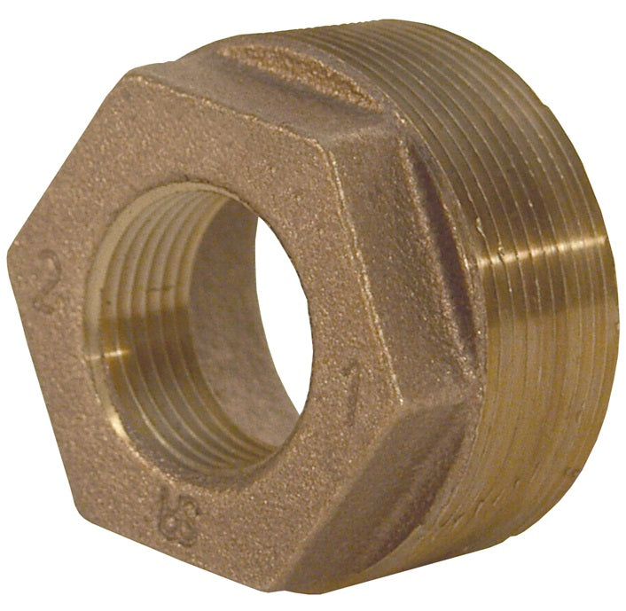 HB1575B by Dixon Valve | Reducer Hex Bushing | 1-1/2" Male NPT x 3/4" Female NPT | 125# Brass