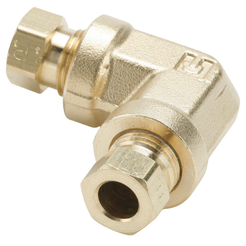 165HD-4 by Parker | Hi-Duty Fittings | Union | 1/4" Tube Size | Min. Orifice Size: .187" | 90° Elbow | Brass | Pack of 5