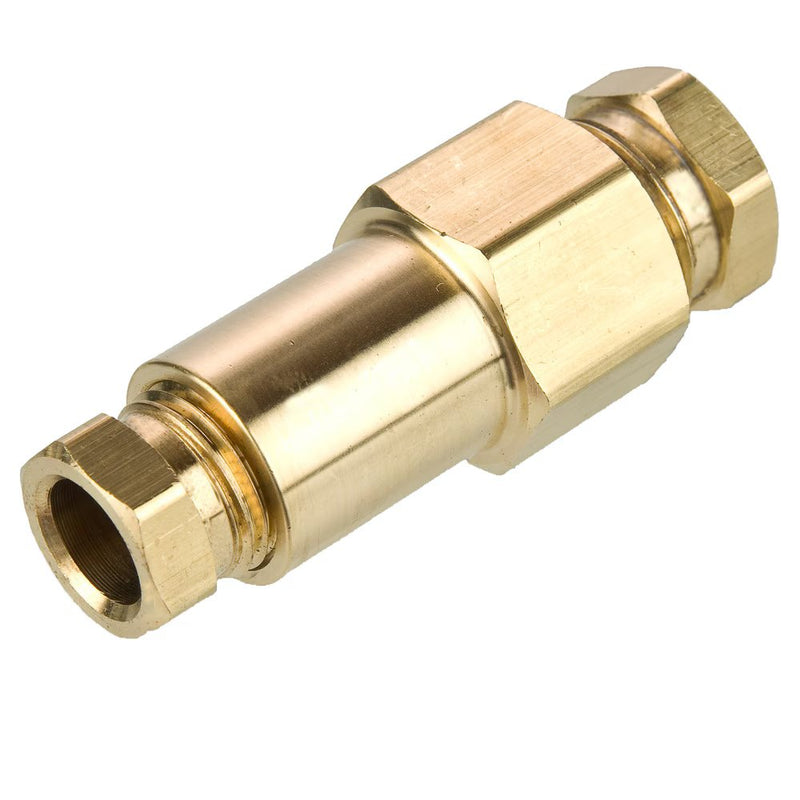 62HD-8-6 by Parker | Hi-Duty Fittings | 1/2" x 3/8" Tube Size | Min. Orifice Size: .312" | .812" Hex | 2.656" Length | Straight | Brass | Pack of 5