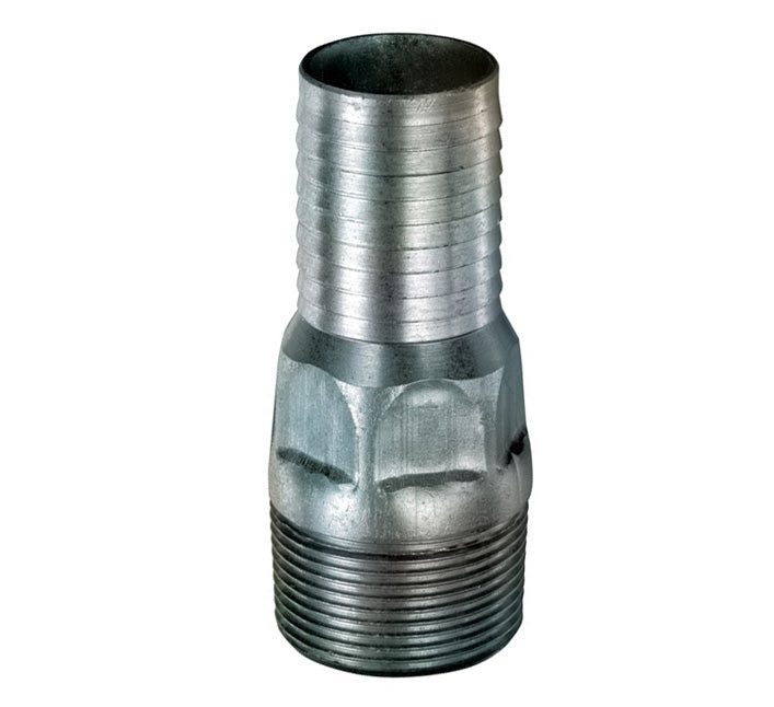 HEX-STN100 by Kuriyama | HEX-STN Series | Combination Hose Nipple with Hex | 1" Male NPT x 1" Hose Barb | Plain Steel