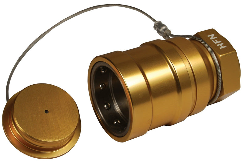 HFN-P2 by Dixon Valve | FloMAX High Flow 1"-Series | Nozzle with Plug | 1" Female NPT | Gold | Anodized Aluminum