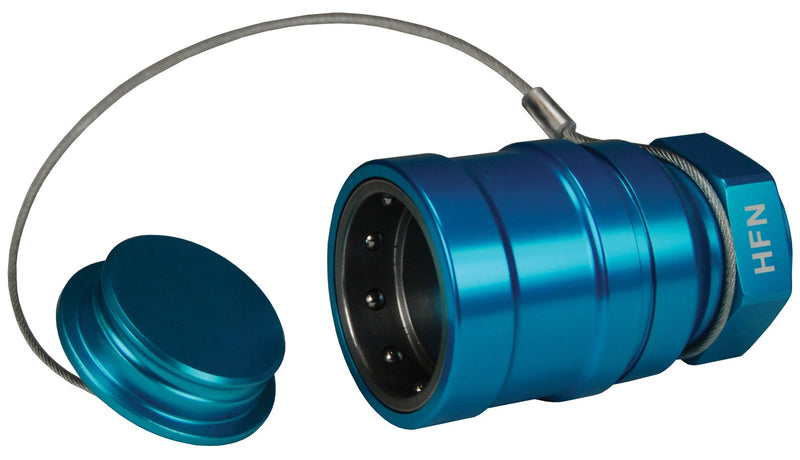 HFN-P3 by Dixon Valve | FloMAX High Flow 1"-Series | Nozzle with Plug | 1" Female NPT | Teal/Blue | Anodized Aluminum