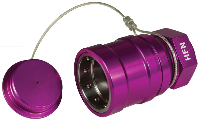 HFN-P4 by Dixon Valve | FloMAX High Flow 1"-Series | Nozzle with Plug | 1" Female NPT | Violet/Purple | Anodized Aluminum