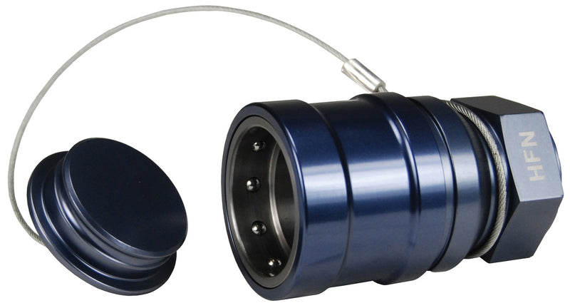 HFN-P7 by Dixon Valve | FloMAX High Flow 1"-Series | Nozzle with Plug | 1" Female NPT | Blue/Gray | Anodized Aluminum