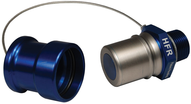 HFR-C5 by Dixon Valve | FloMAX High Flow 1"-Series | Receiver with Cap | 1" Male NPT | Navy | Anodized Aluminum
