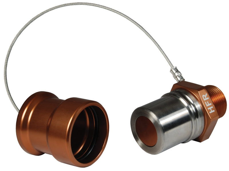 HFR-C6 by Dixon Valve | FloMAX High Flow 1"-Series | Receiver with Cap | 1" Male NPT | Copper | Anodized Aluminum