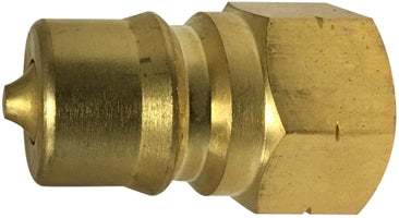 HNV1MB (HNV-1-M-B) by Midland | Hydraulic Quick Disconnect | ISO-B Female Pipe Plug | 1" Body Size | 1" Female NPT | Straight | Brass