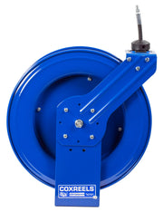 HP-N-140 by Coxreels | SH Series | 5,000 PSI Spring Driven Hose Reel for Grease & Hydraulic Oil | 1/4" Hose ID, 1/4" FNPT Inlet x 1/4" MNPT Hose End | Steel | 40ft Rubber Hose Included