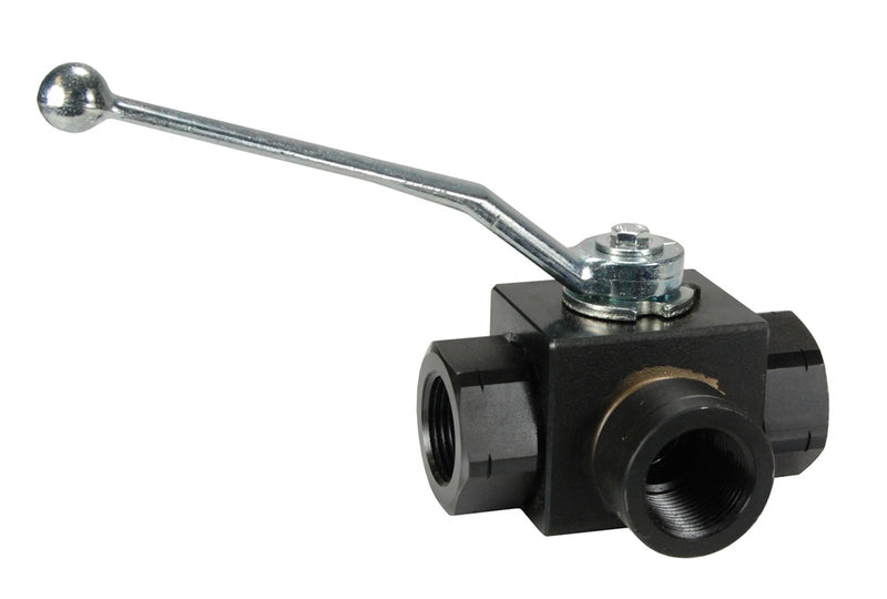 HPBV12-3WAY by Dixon Valve | High Pressure 3-Way Ball Valve | Full Bore | 1/2" Female NPT x 1/2" Female NPT x 1/2" Female NPT | Carbon Steel