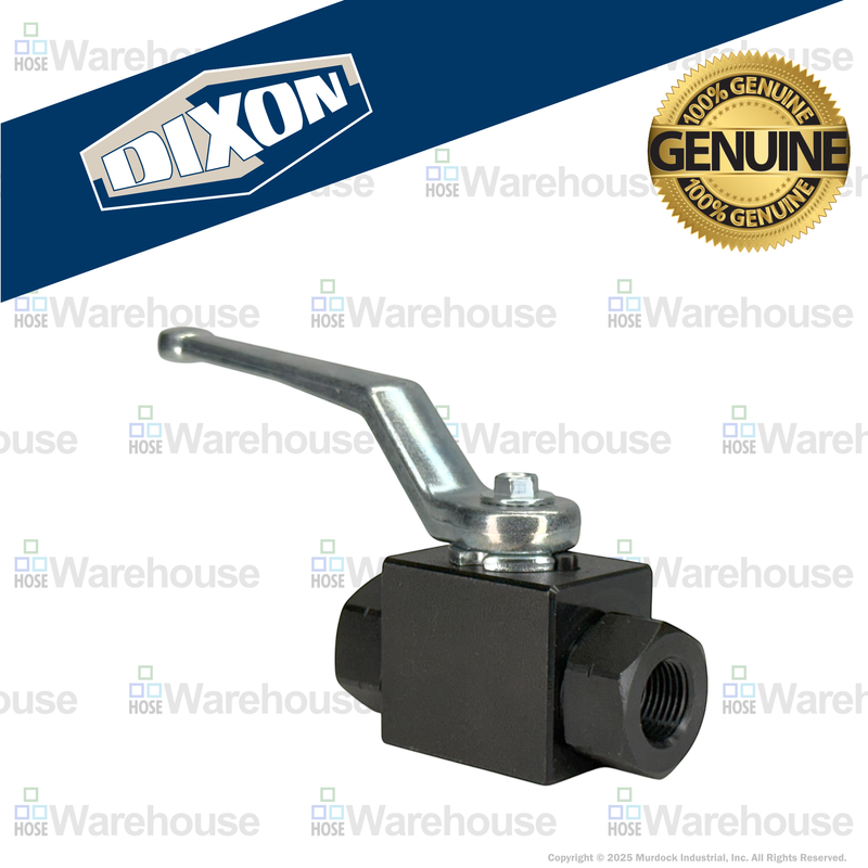 HPBV125 by Dixon Valve | High Pressure Ball Valve | Full-Bore | 1-1/4" Female NPT x 1-1/4" Female NPT | Carbon Steel